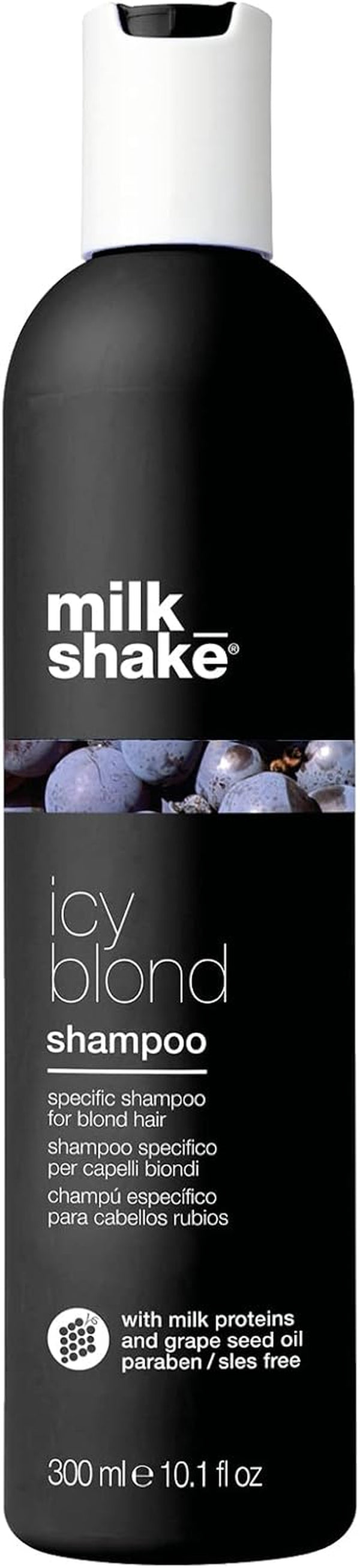 | Icy Blond Shampoo 300 Ml, Shampoo Antigiallo Specifico Capelli Biondi O Decolorati, Con Pigmento Nero, Made in Italy
