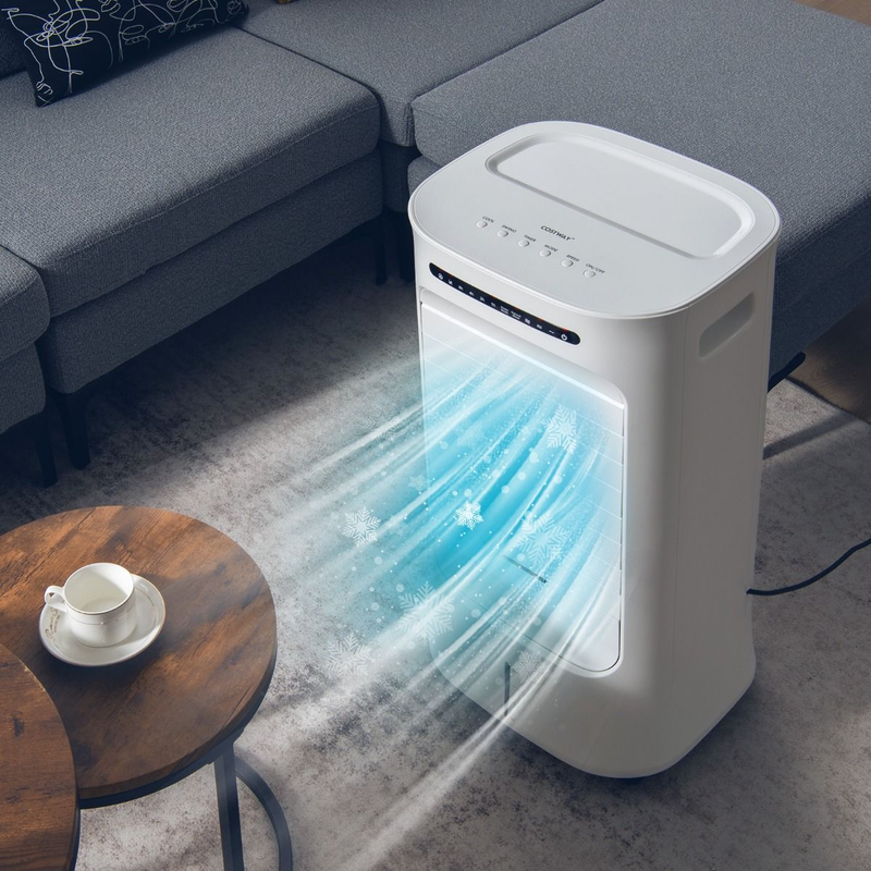 Condizionatore 3 in 1 Con Ventilatore E Umidificatore, Condizionatore Portatile Con 3 Modalità E Telecomando Bianco