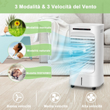 Condizionatore 3 in 1 Con Ventilatore E Umidificatore, Condizionatore Portatile Con 3 Modalità E Telecomando Bianco