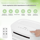 Condizionatore 3 in 1 Con Ventilatore E Umidificatore, Condizionatore Portatile Con 3 Modalità E Telecomando Bianco